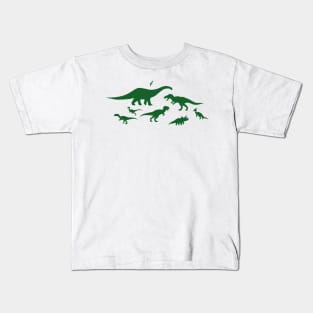 Green Dinosaurs Kids T-Shirt